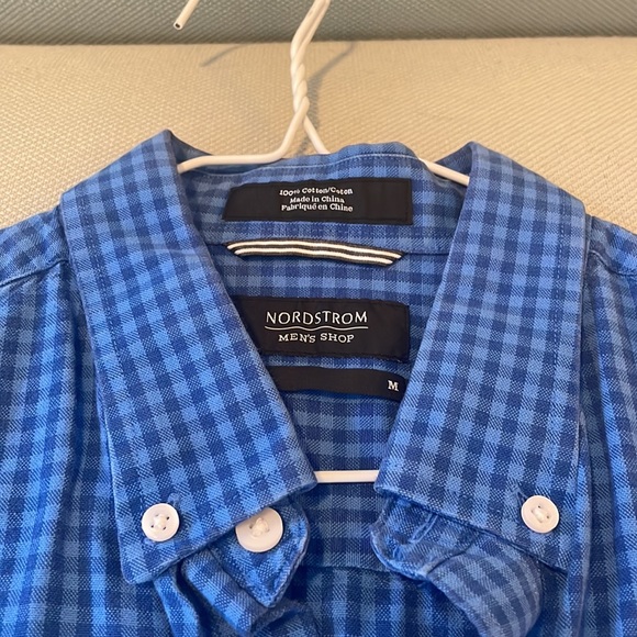 Short Sleeve Blue Flannel Button-Down - Picture 2 of 3